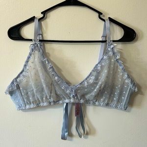 Savage X Fenty Down the Aisle Bralette (Blue Twinkle, XL)
